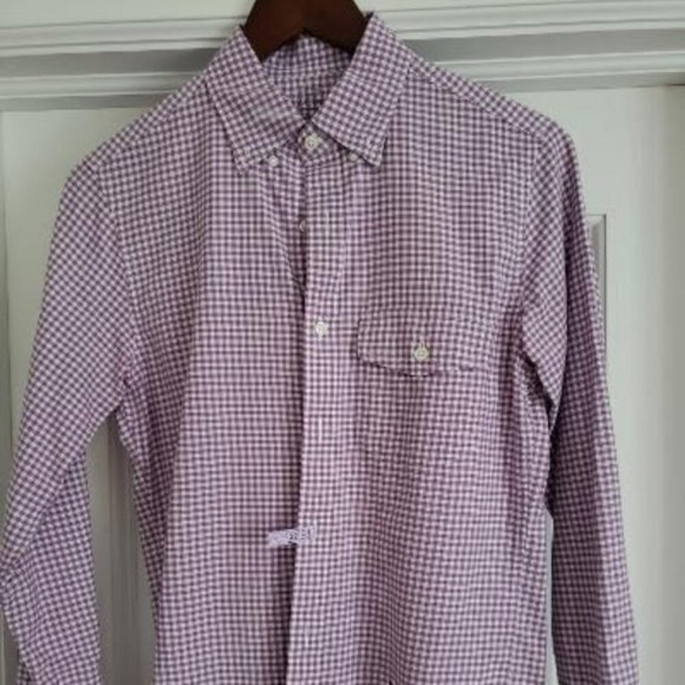 J Crew Men Shirt Purple White